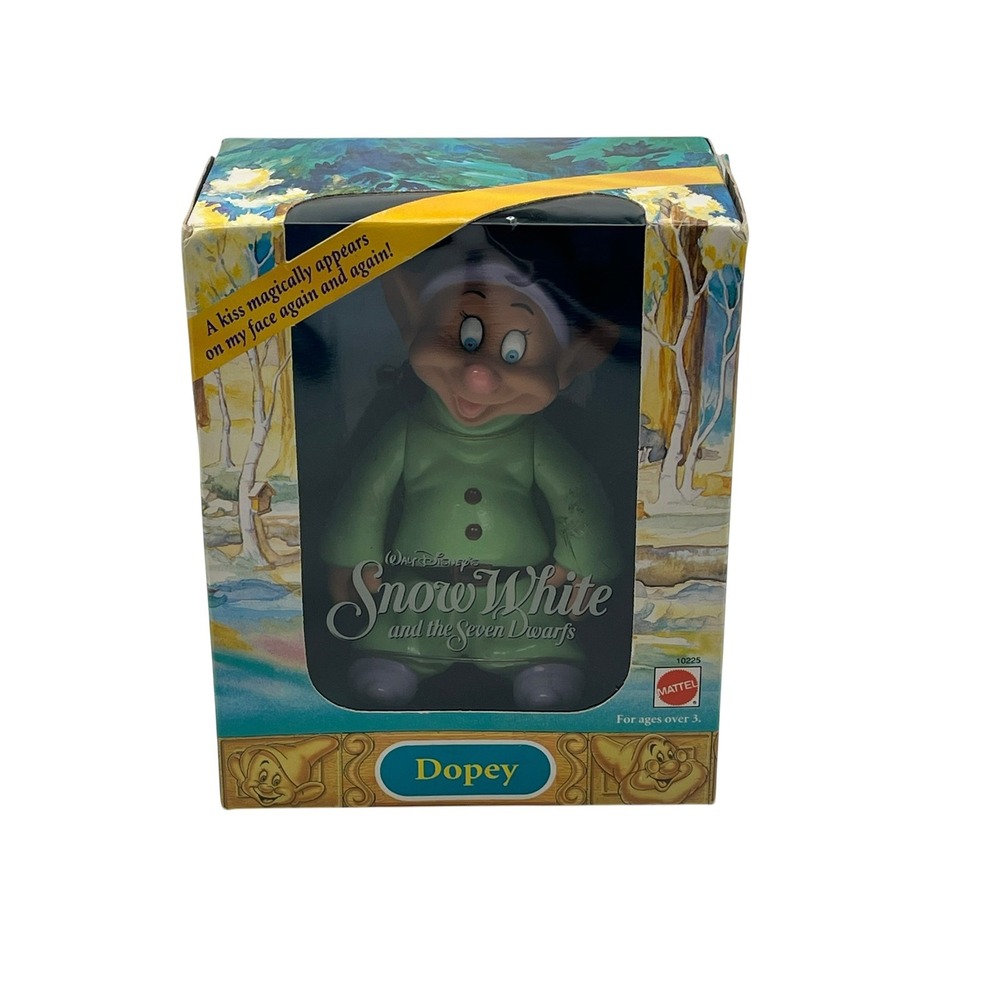 1992 Mattel Disney Snow White Dopey Doll Figure #10225 New In Box